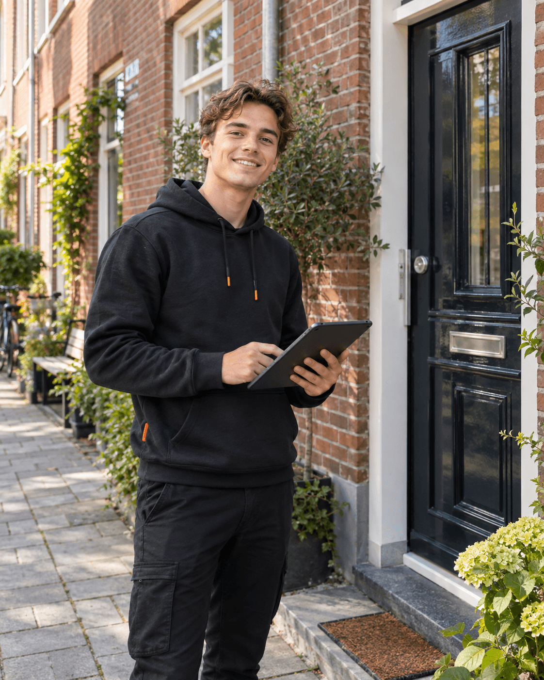 Deur-aan-deur specialist van Universales voor een voordeur